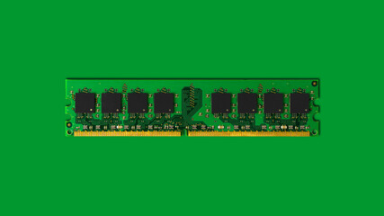 Computer RAM-Random Access Memory modules on the green background.