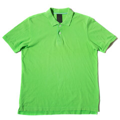 Wall Mural - Green Short Sleeve Polo Shirt On white background