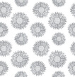 © Sweta - Vector seamless pattern of hand drawn doodle sketch sun sunflower flower isolated on white background