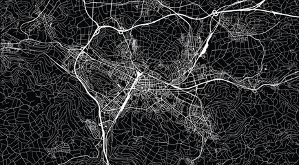 Urban vector city map of Winterthur, Switzerland, Europe