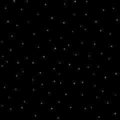 Wall Mural - starry night sky small silver glitter stars seamless pattern isolated on a black background