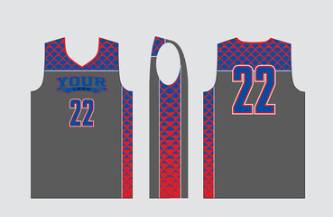 Basketball gear template mockup perfect fit for all sports. The designs that go on casual wear, shirts, fashions apparels, and all kind of sports gear 