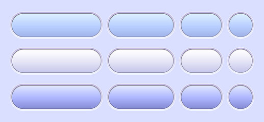 Poster - Buttons purple isolated, interesting navigation panel for website with soft pastel colors, editable vector illustration.
