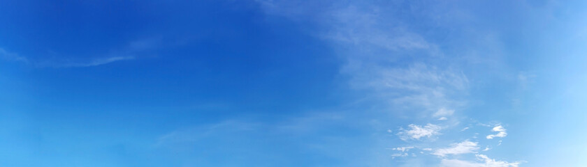 Wall Mural - panorama sky with cloud on a sunny day. beautiful cirrus cloud.
