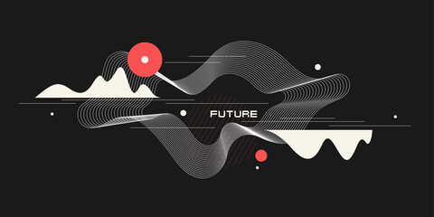Wall Mural - trendy abstract background. composition of geometric forms. modern vector illustration