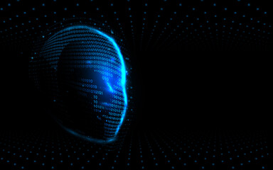 Realistic 3d man head. Artificial intelligence. AI. Big data and futuristic technology digital hi tech. Illustration vector