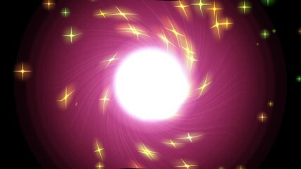 Wall Mural - abstract rotating planet spewing sparks. speed, close-up. decoration of celebrations, discos. 3d ill