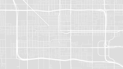  Grey and white Phoenix city area vector background map, streets and water cartography illustration.