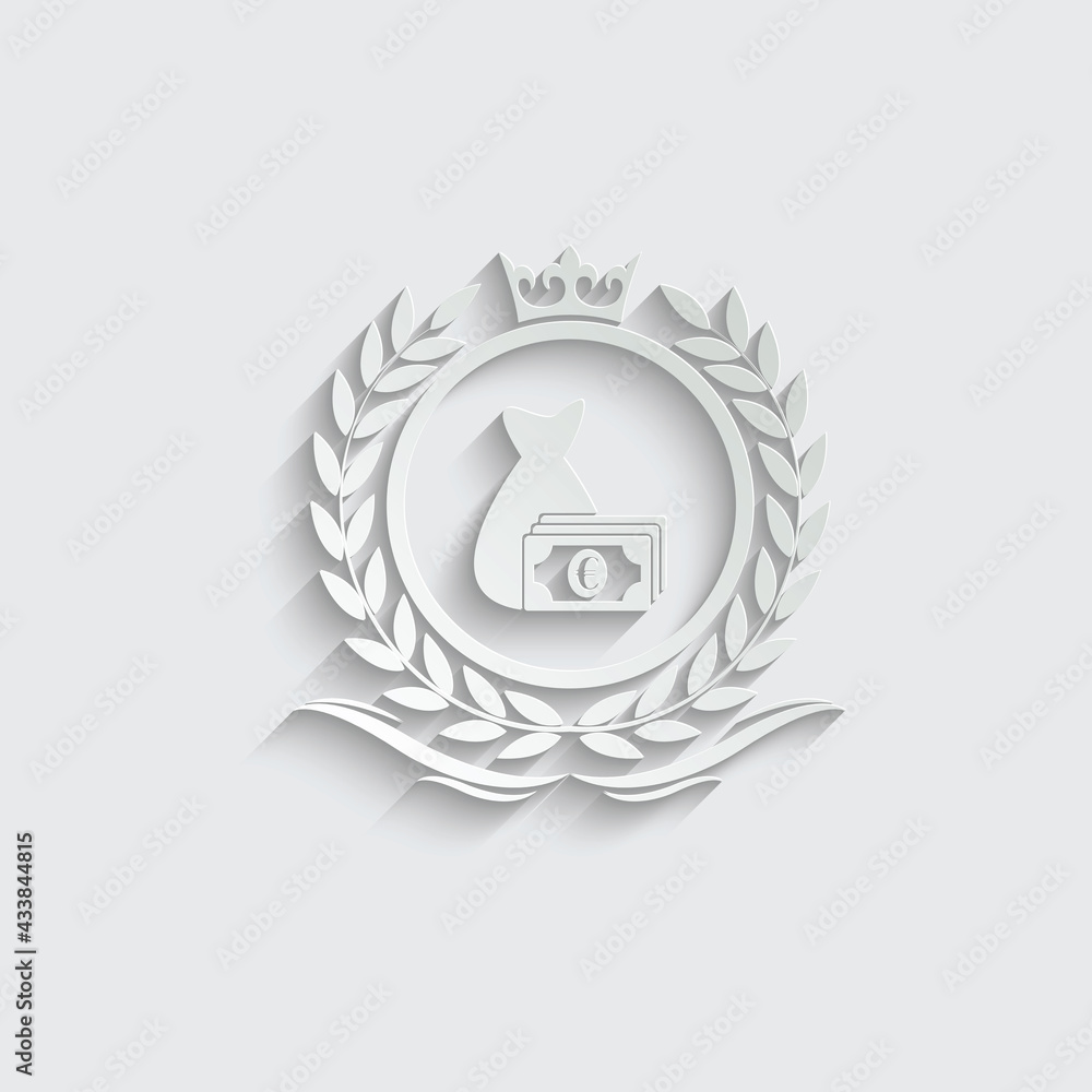 money bank logo template luxury royal vector company decorative emblem ...