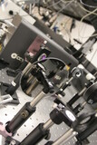 Fototapeta  - Research laboratory with special equipment for the research of laser beams and optical experiments