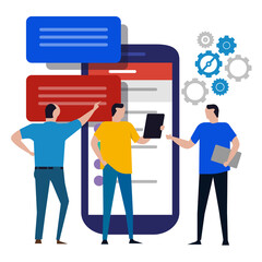 Wall Mural - web mobile application design user experience test smartphone device developer