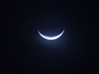 Wall Mural - thirteen percent of waxing crescent moon