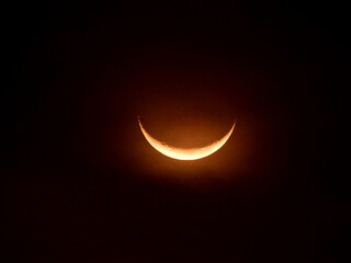 Wall Mural - thirteen percent of waxing crescent moon
