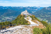 View Of Kehlsteinhaus (Eagle's Nest), A Third Reich-era Building Erected Atop The Summit Of The Kehlstein - Berchtesgaden, Germany