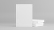 3d render of white book for your mockup design