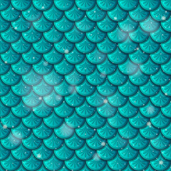 Wall Mural - fish scale seamless pattern background
