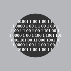 Binary code icon isolated on background. Data analysis symbol modern, simple, vector, icon for website design, mobile app, ui. Vector Illustration