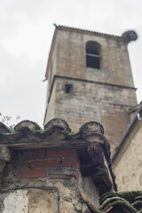 Poster - Vertical shot of details of the medieval city of Hervas Caceres Extremadura Spain