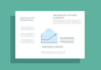 Brochure for business reports, cover layout and infographics