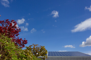 Poster - solar panel at blue sky