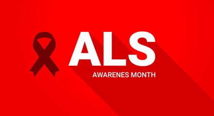 Wall Mural - ALS (Amyotrophic lateral sclerosis) awareness month background.  ALS Awareness Month background. Amyotrophic lateral sclerosis. Annual campaign is held in May in United States. Vector illustration.