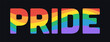 © Vector Archive - LGBT Pride Banner. Pride Text with LGBT Flag Colours. Pride Rainbow Text.