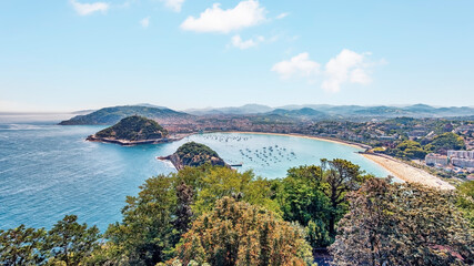 Wall Mural - San Sebastian city in the daytime, Basque Country, Spain