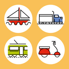 Sticker - transport line fill style