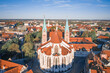 Augsburg Cathedral. Top view of the Сathedral.