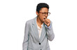 © Krakenimages.com - Young african american woman wearing business clothes feeling unwell and coughing as symptom for cold or bronchitis. health care concept.