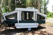 Pop Up Camping Trailer For Traveling And Sleeping. 