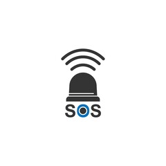 Sticker - SOS symbol icon design concept vector template