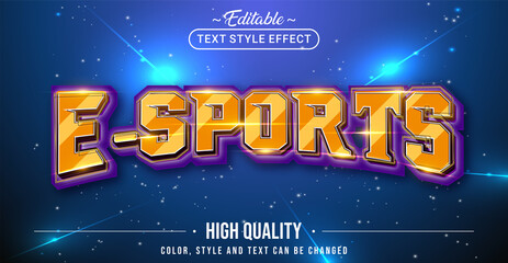 Editable text style effect - E-sports text style theme.