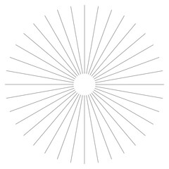 Poster - Radial, circular lines, spokes. Radiating lines, stripes. Concentric burst, blast effect vector illustration