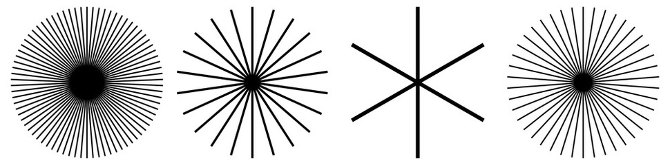 Poster - Radial lines, stripes. Radiating streaks, strips. Beams, rays, starburst, sunburst element