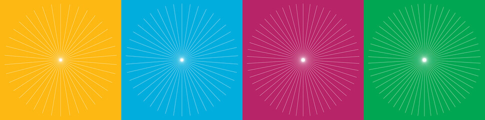 Poster - Radial lines, stripes. Radiating streaks, strips. Beams, rays, starburst, sunburst element
