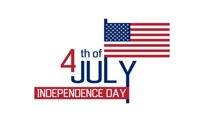 Wall Mural - 4th of july - usa independence day, holiday banner or social media post template