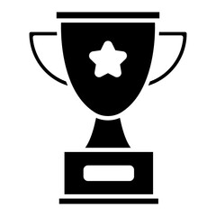 a glyph design, icon of trophy