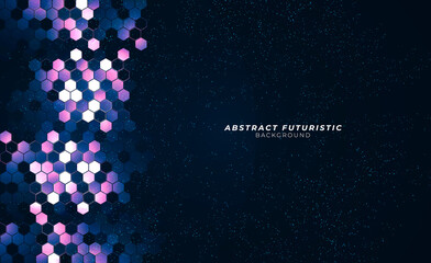 Art hexagons technology background. Abstract Hi-tech communication concept futuristic digital innovation. Vector background.