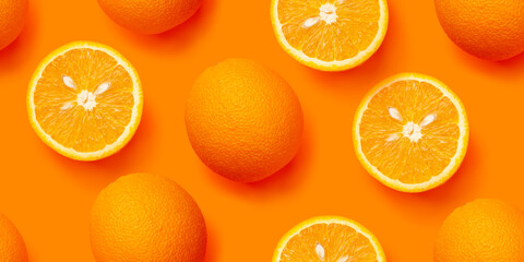 Sticker - Orange citrus seamless backdrop texture