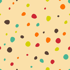 Wall Mural - Polka dots seamless pattern. Creative texture for fabric, textile