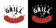 Grilled sausage - vector logo