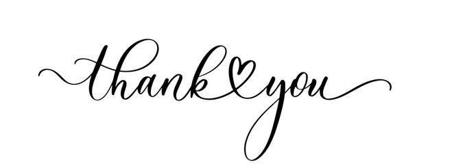 Wall Mural - Thank you. Wavy elegant calligraphy spelling for decoration on holidays