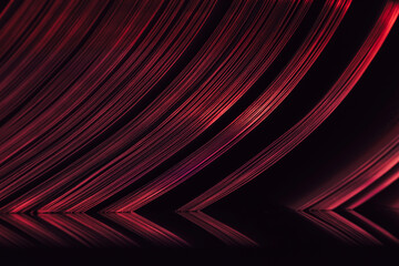 Fototapete - Close up Beautiful book pages in the red light on a night. Background pattern for design. Macro photography view.