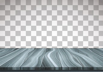 Wall Mural - Surface made from natural gray wooden boards. Textured floor isolated on transparent background. Realistic 3D vector illustration.