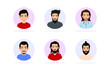 © Usman Tahir Isolated - people avatar set. Different men characters collection. Isolated vector illustration.