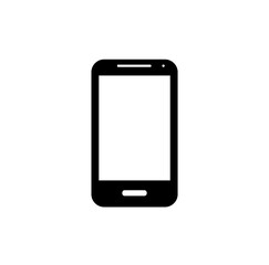 Fototapete - Smartphone, mobile phone, iPhone on white, Transparent black and white mobile phone. icon-vector