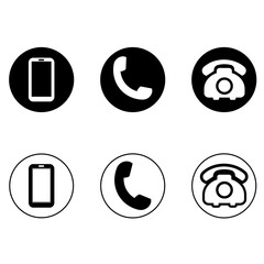 Fototapete - Phone icon vector. Call icon vector. mobile phone smartphone device gadget. telephone icon