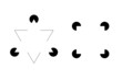 Kanizsa figures trigger the percept of an illusory contour by aligning Pac-Man-shaped inducers in the visual field such that the edges form a shape. Although not explicitly part of the image