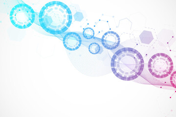 Wall Mural - big data visualization background. modern futuristic virtual abstract background. science network pa